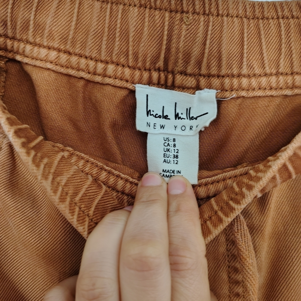 Nicole Miller Women's Ginger Capri Cargo Pants Sz 8 Waistband Lyocell/Cotton - Picture 5 of 14